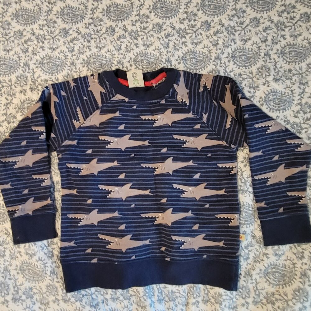 FRUGI Snug Sweatshirt Shoal Shark - 3/4 Yrs (PRE-LOVED)